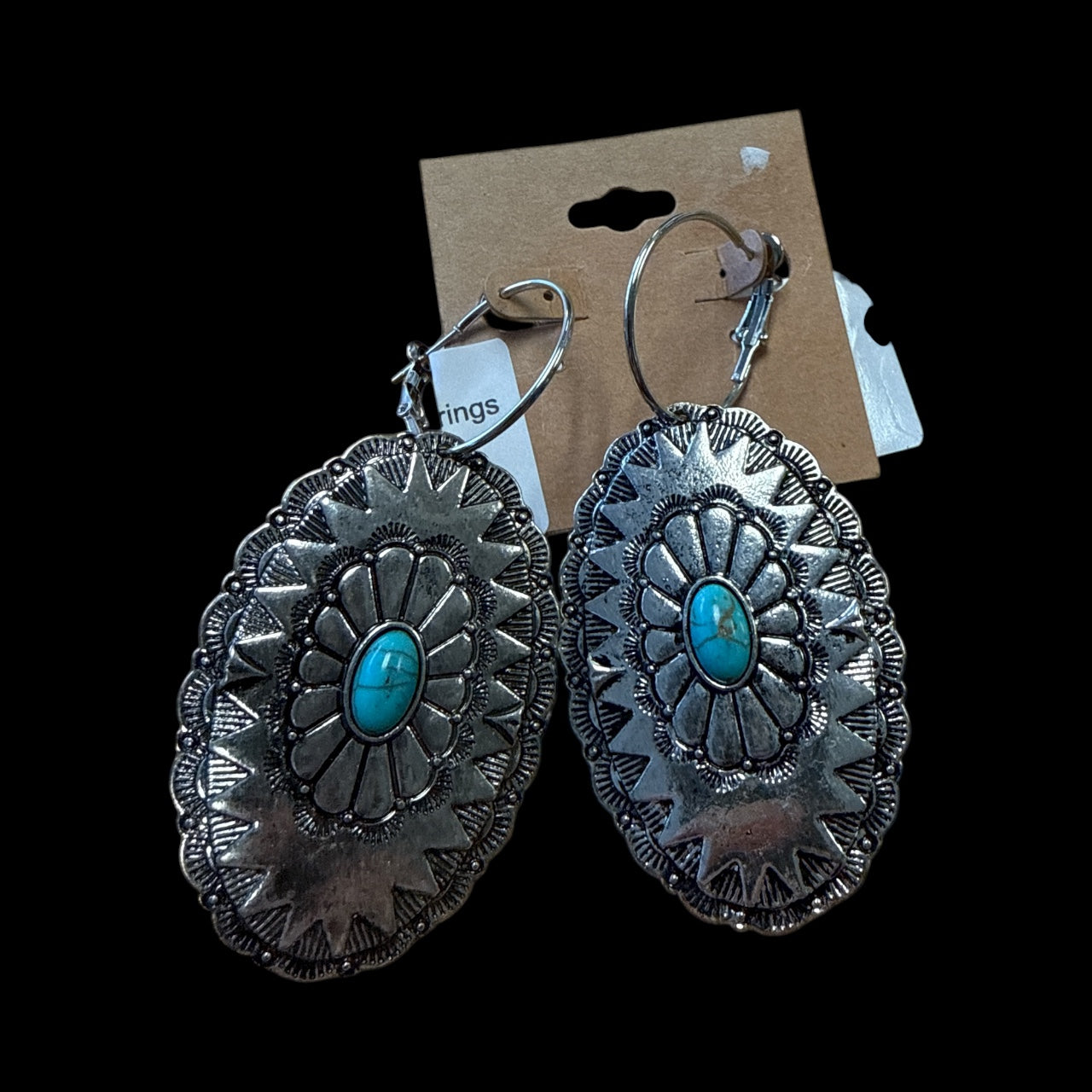 Accessories to go Turq Shield Earrings