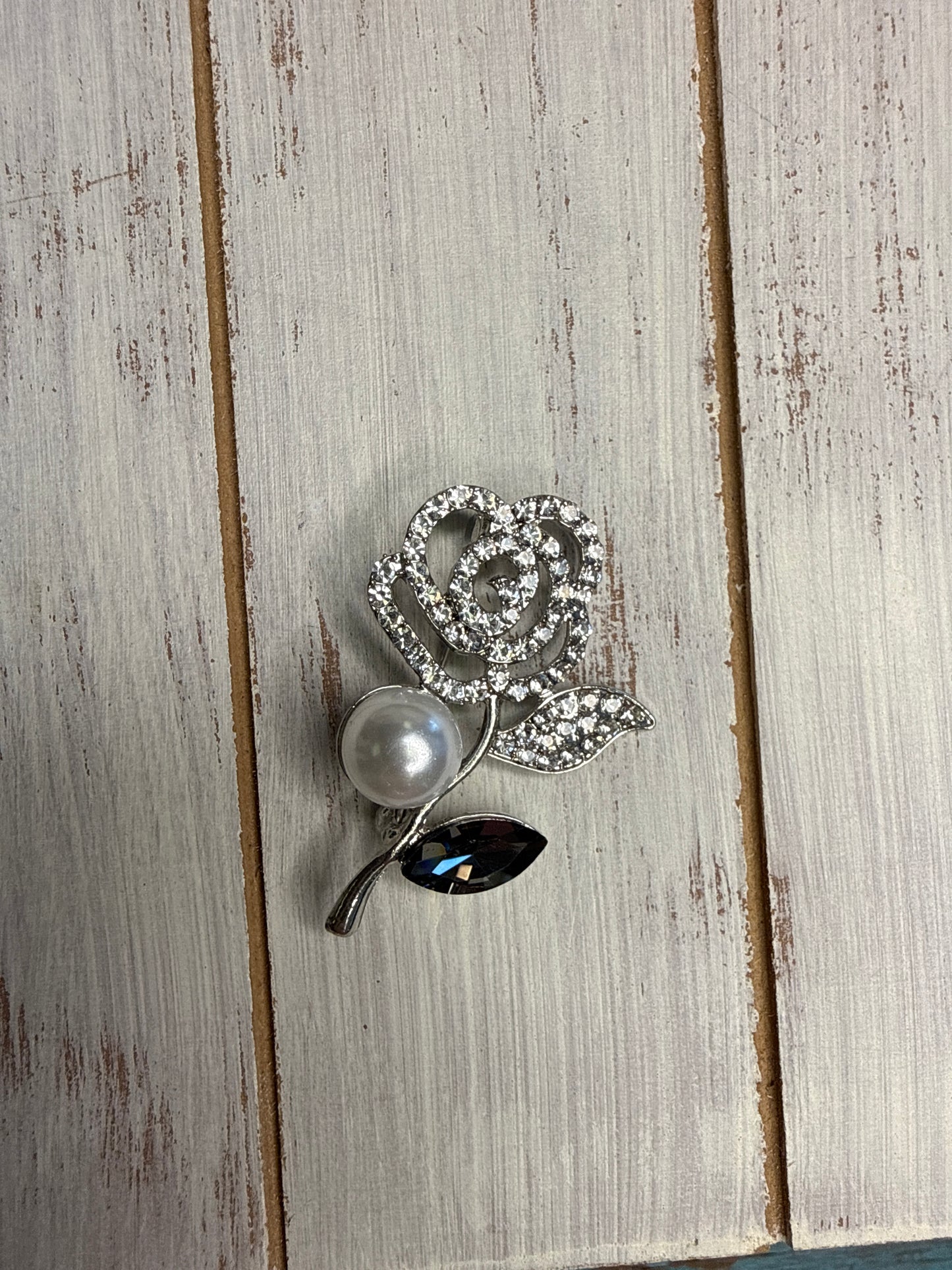 Pearl Rose Brooch