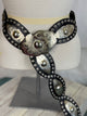 Eye concho leather belt