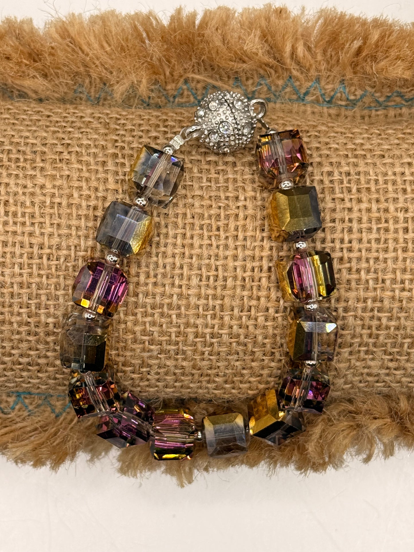 Alice Crystal Cube Bracelet
