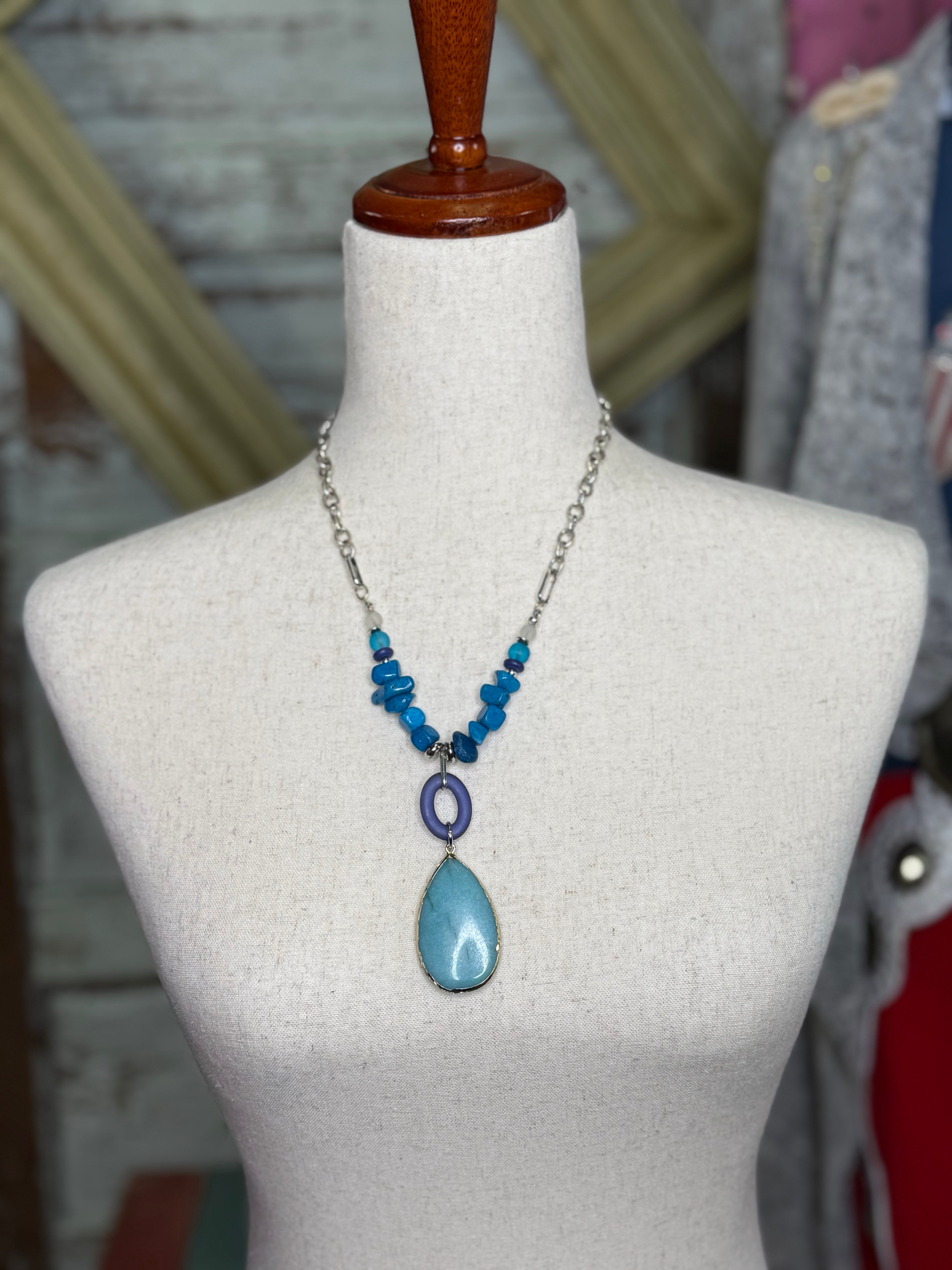 L&F Multi Turq necklace