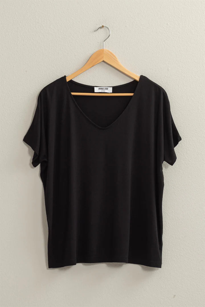 V NECK DOLMAN SHORT SLEEVE TOP