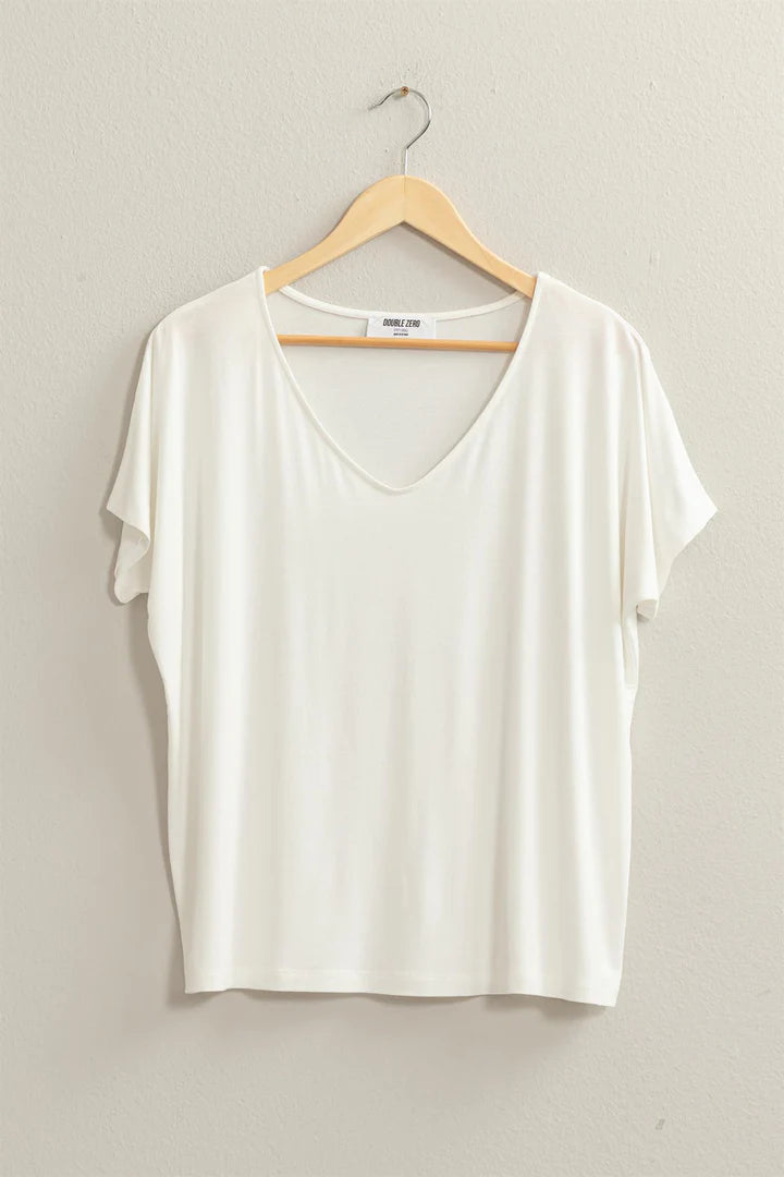 V NECK DOLMAN SHORT SLEEVE TOP