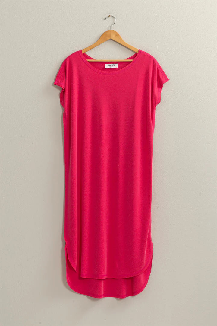 SOFT HIGH LOW MIDI DRESS