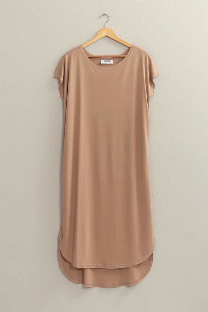 SOFT HIGH LOW MIDI DRESS