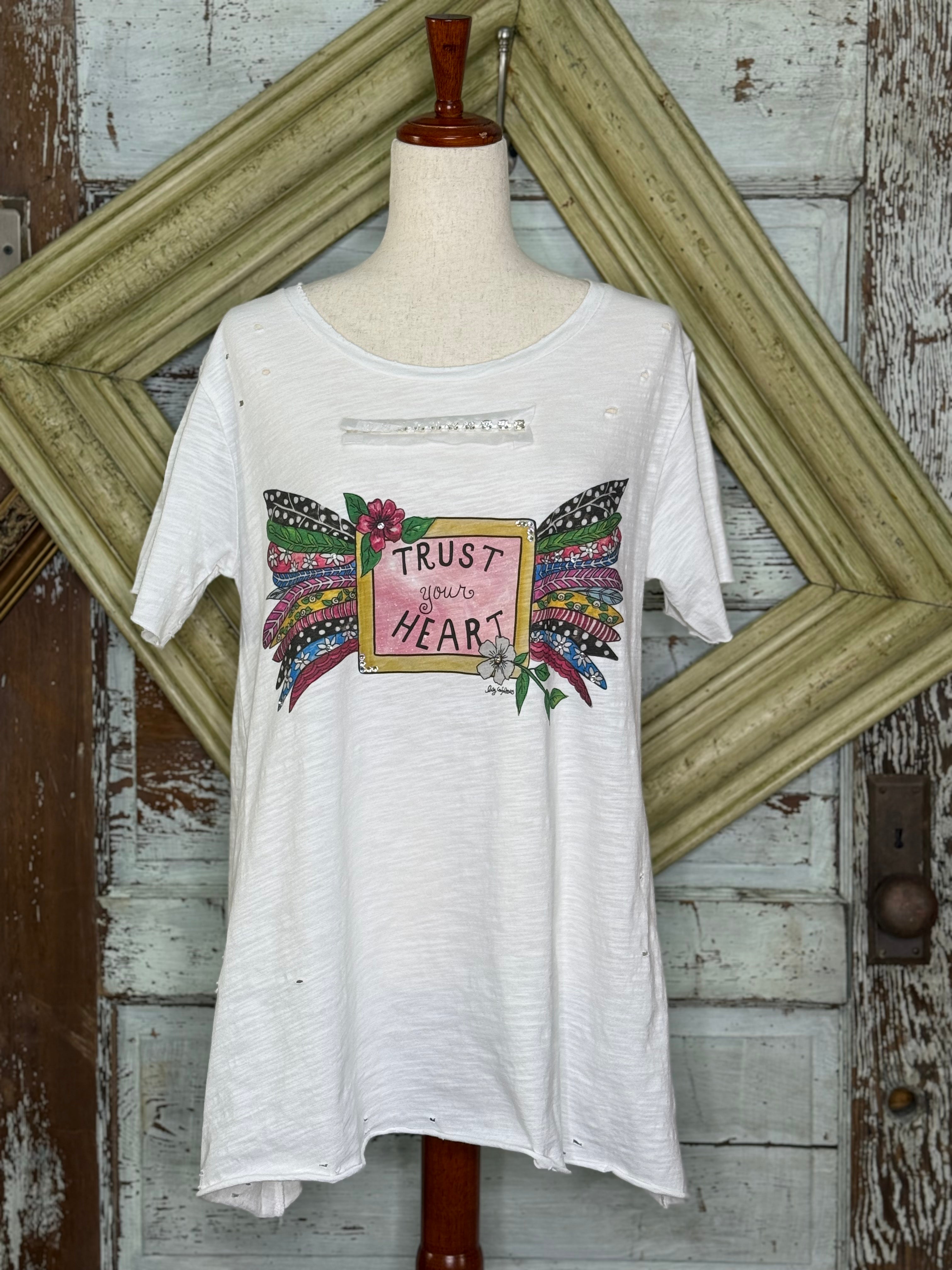 A Rare Bird Trust Your Heart Graphic Tee