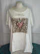 A Rare Bird  Rose Dove Heart Graphic Tee
