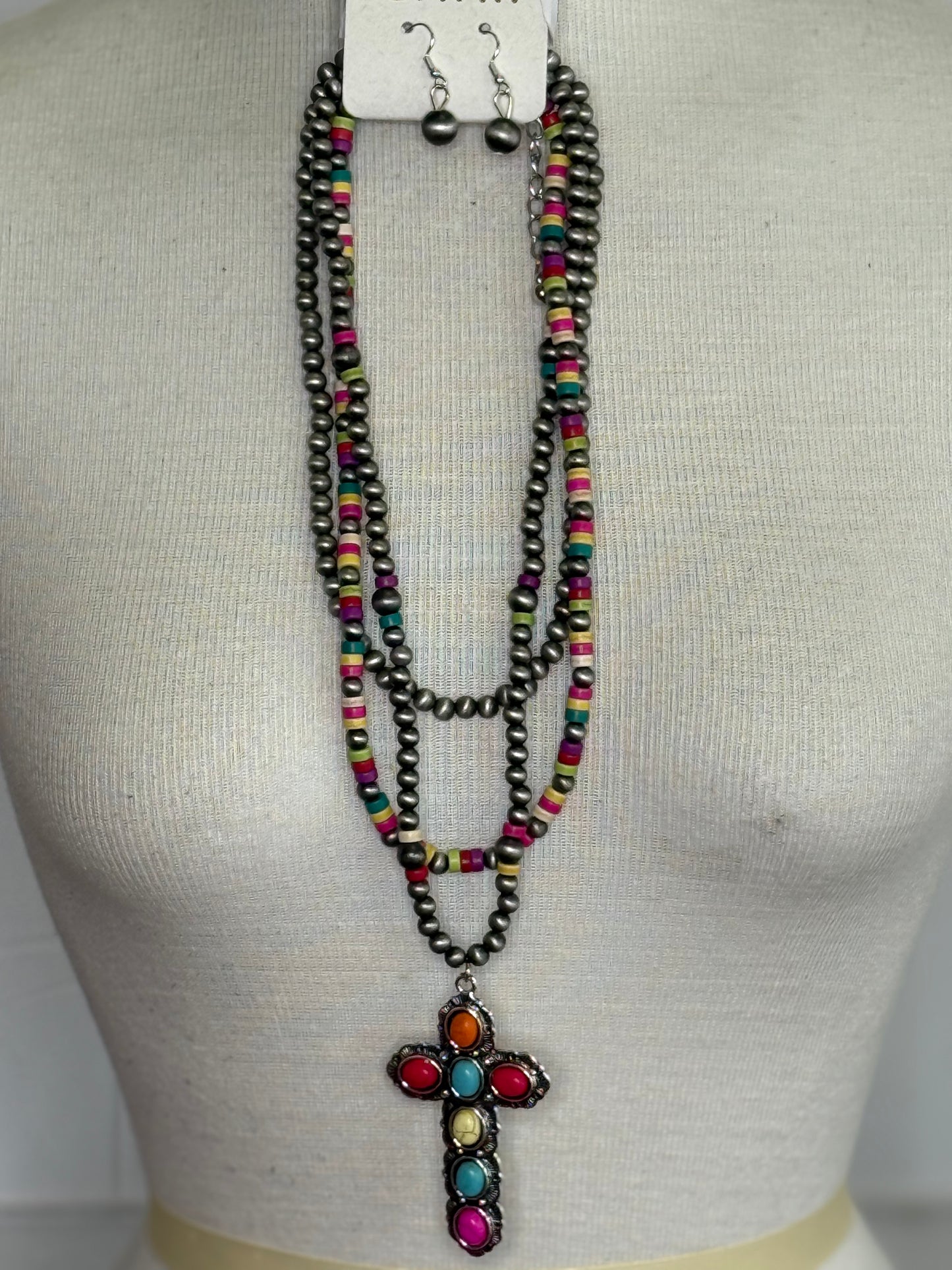 Emma Multi Cross Necklace