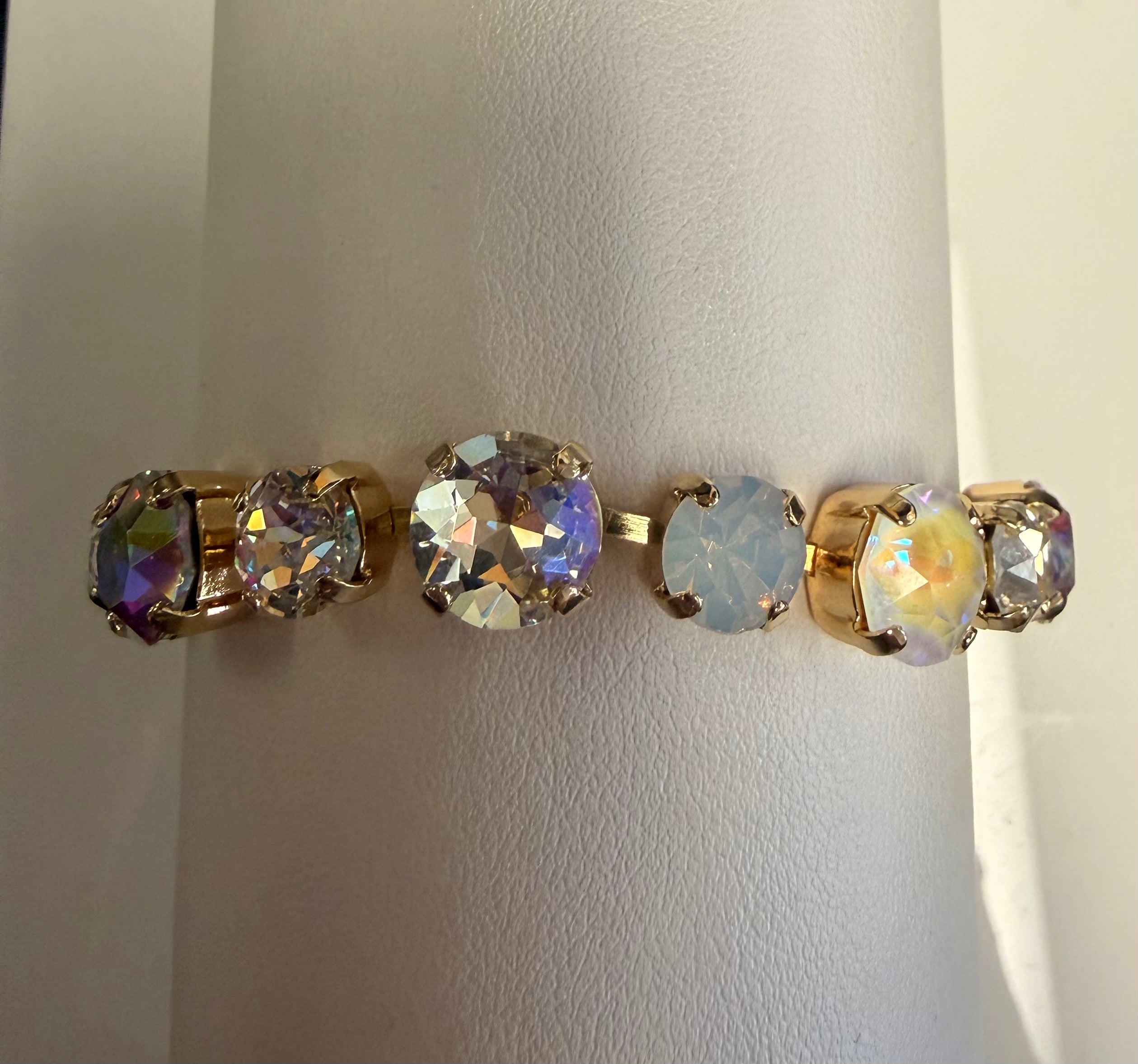 Australian Crystal & White Opal Bracelet