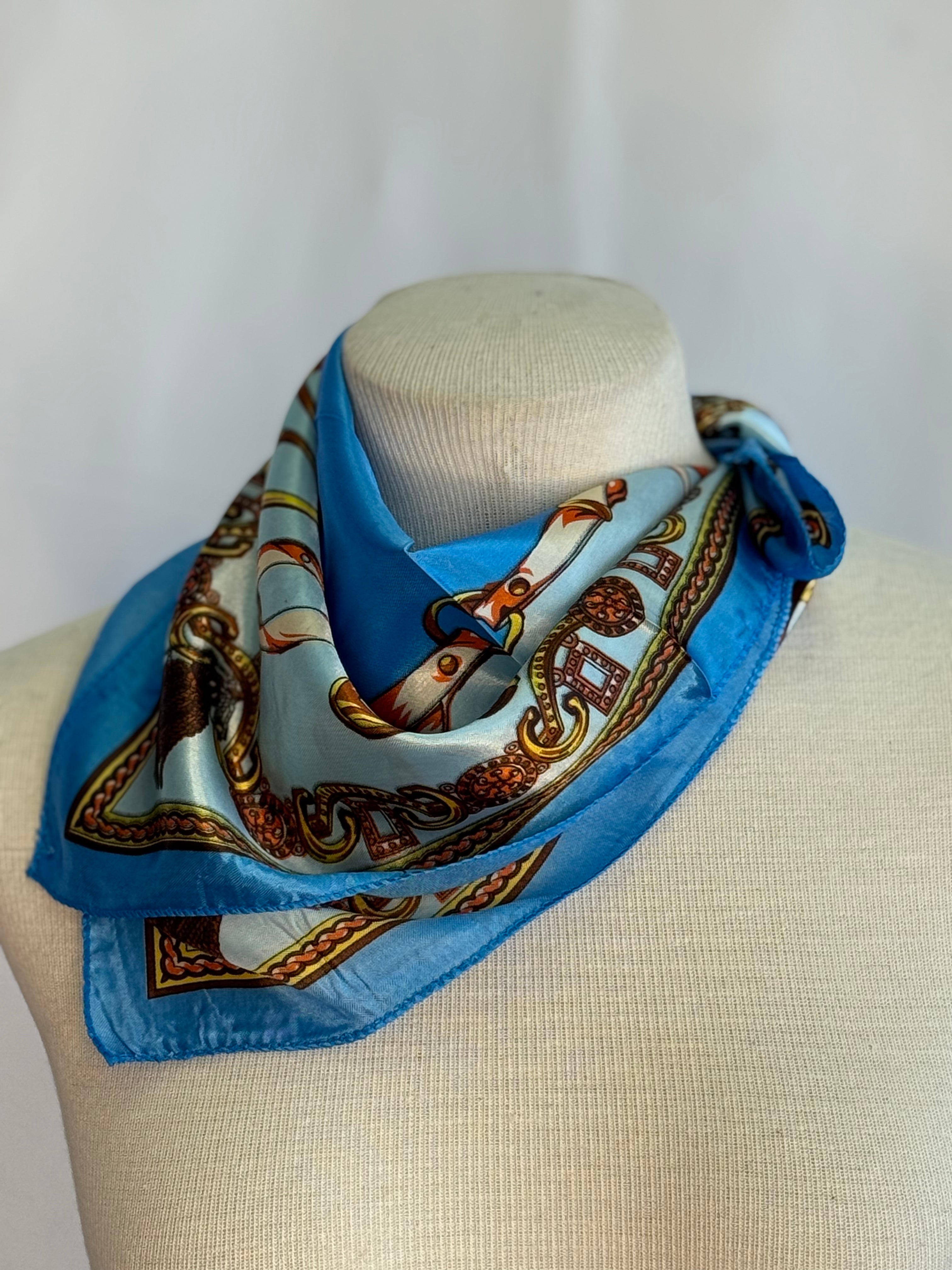 Blue Western Belt Wild Rag