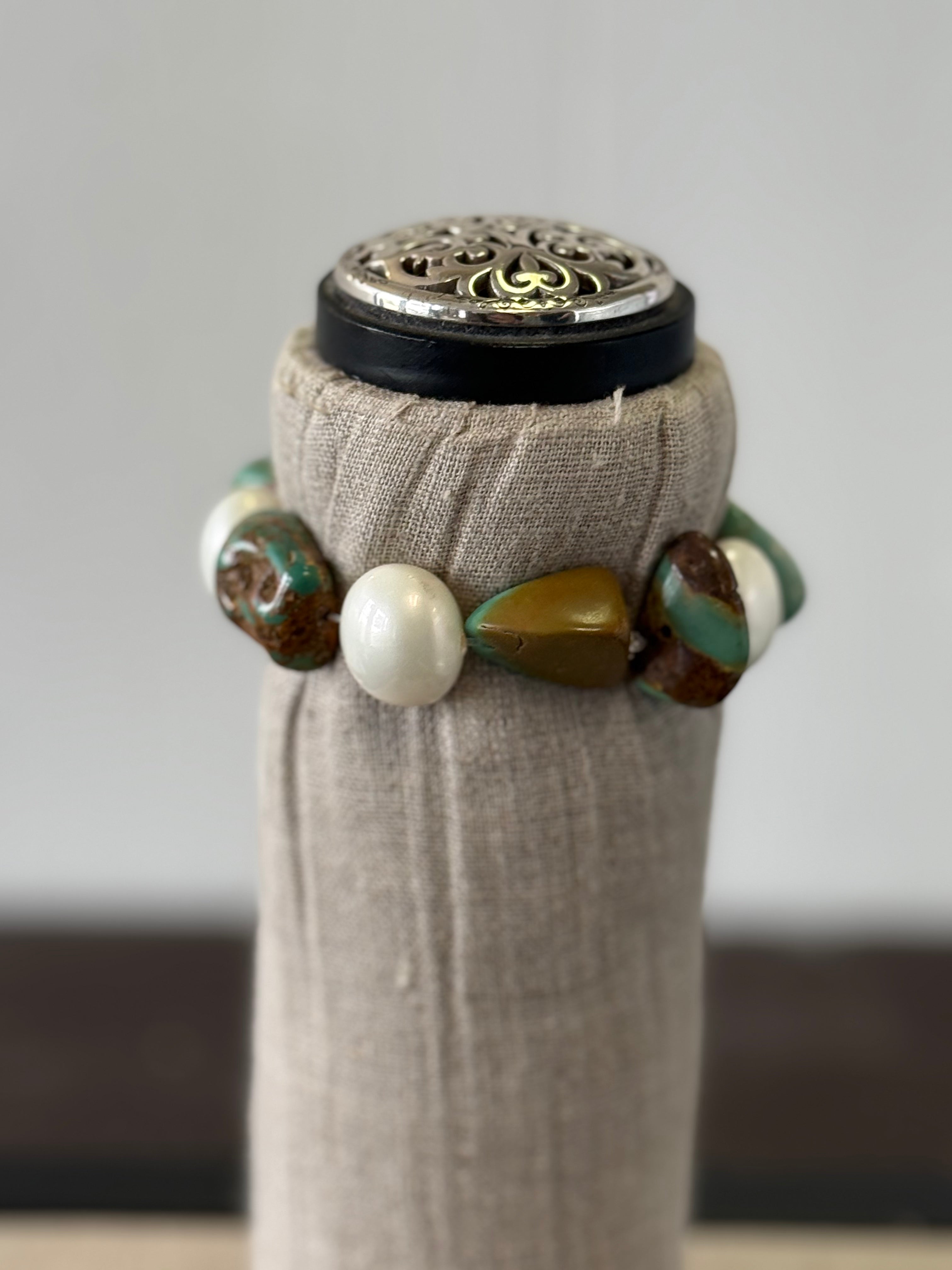 A Rare Bird Turq pearl Bracelet