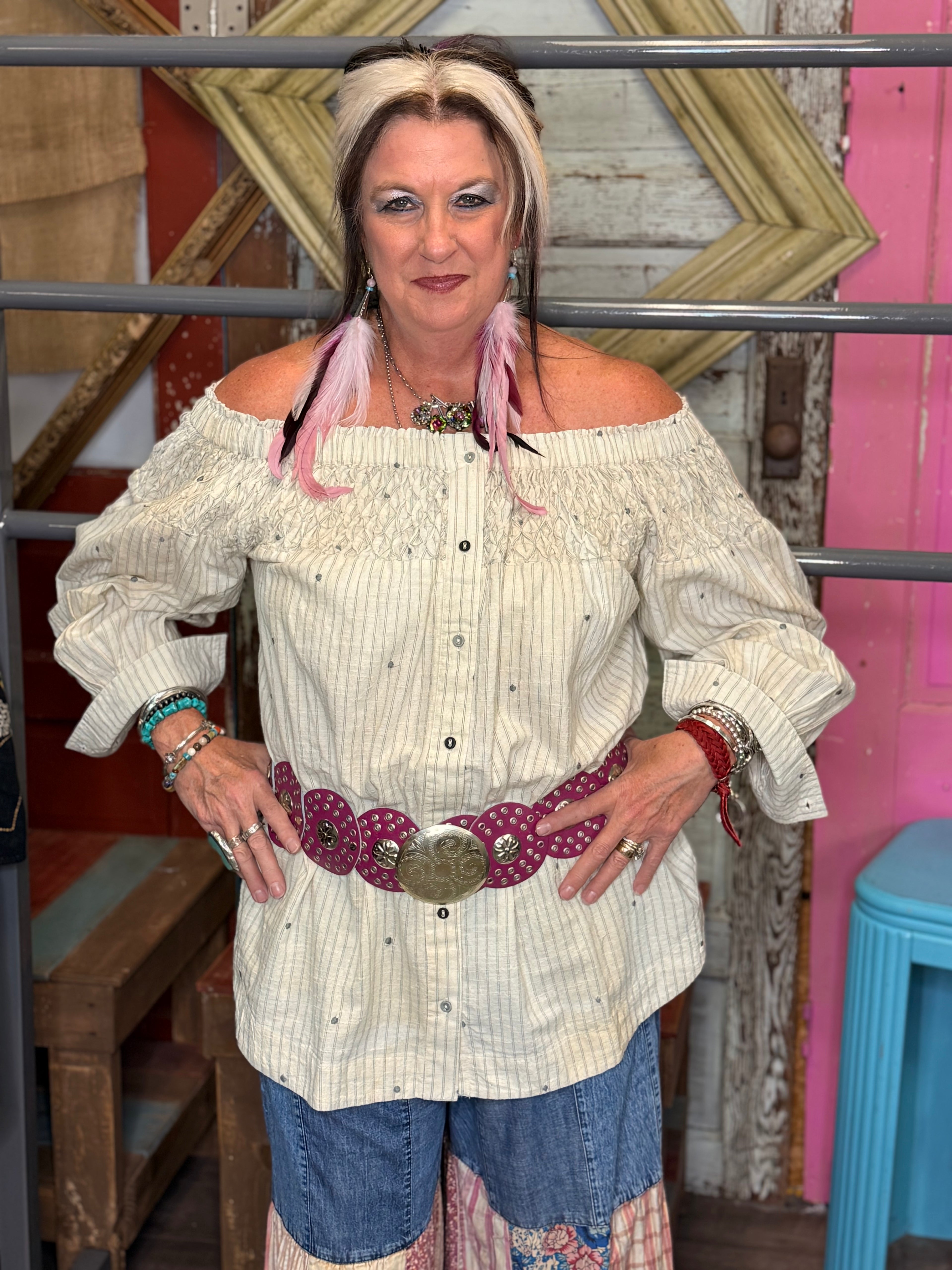 A Rare Bird Smocked Top