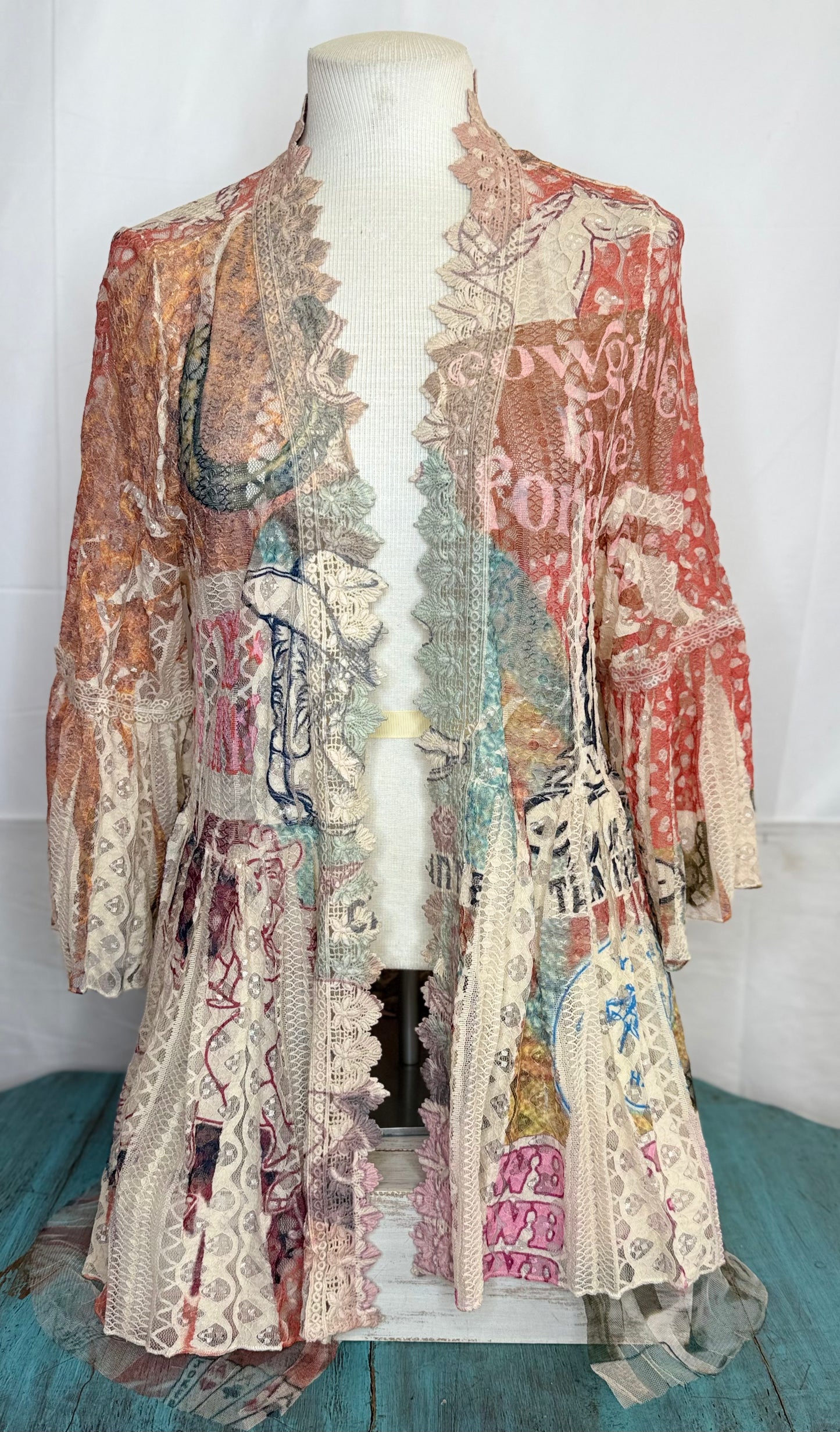 Origami All Lace High Low Cardigan
