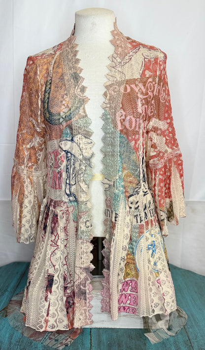 Origami All Lace High Low Cardigan