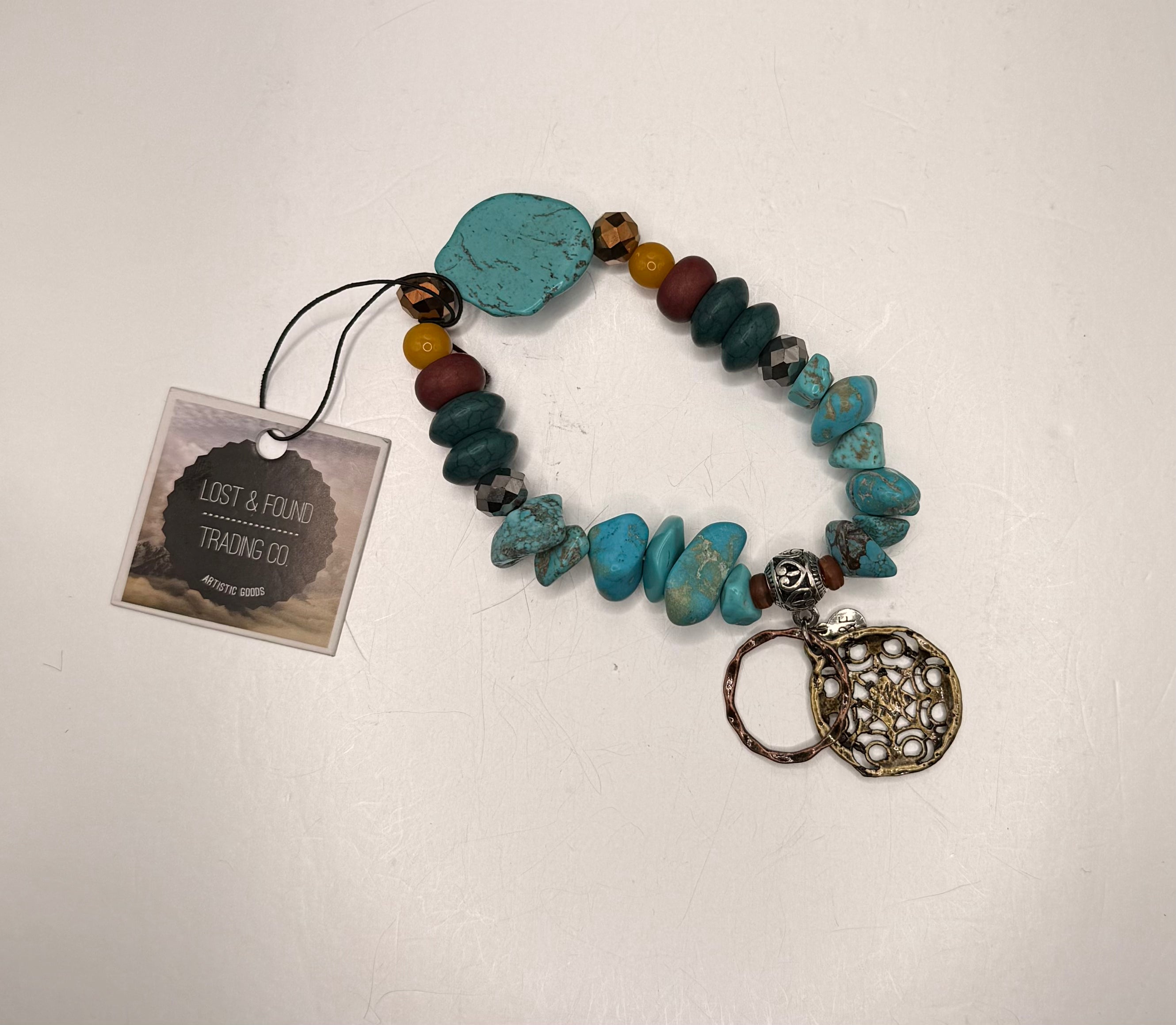 Lost and Found Turquoise Pendant Bracelet