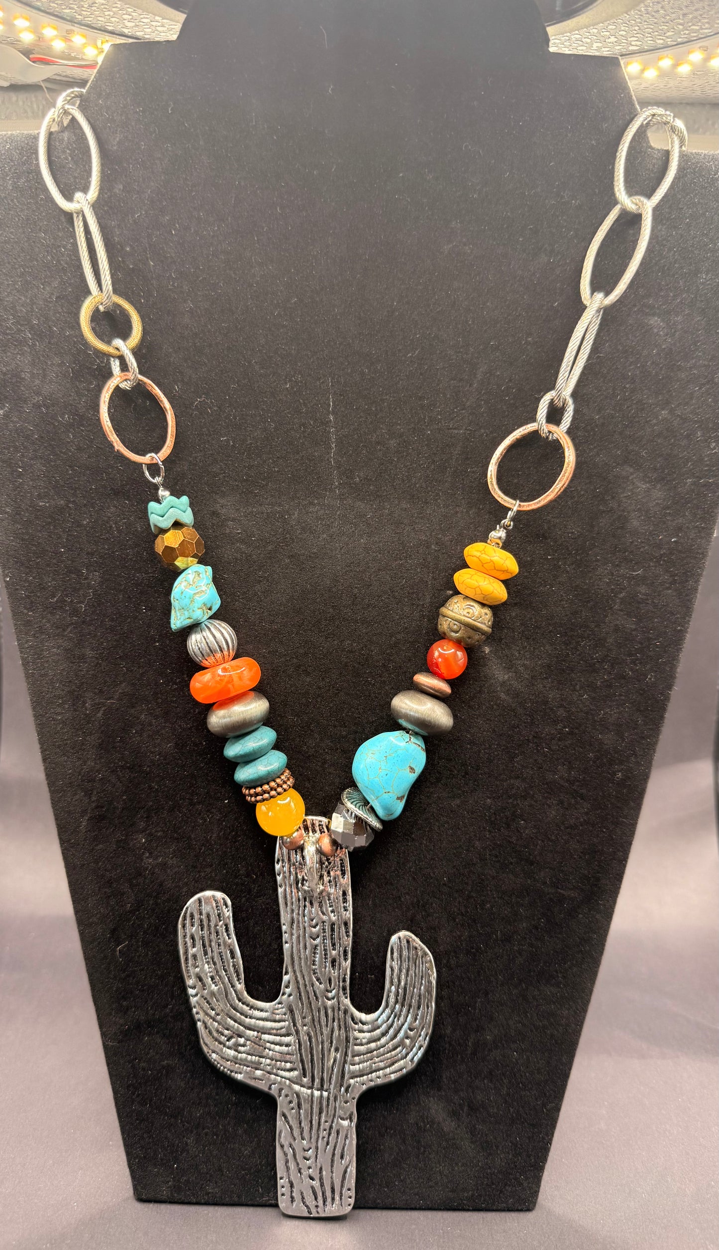 Lost and Found Cactus Stone Necklace