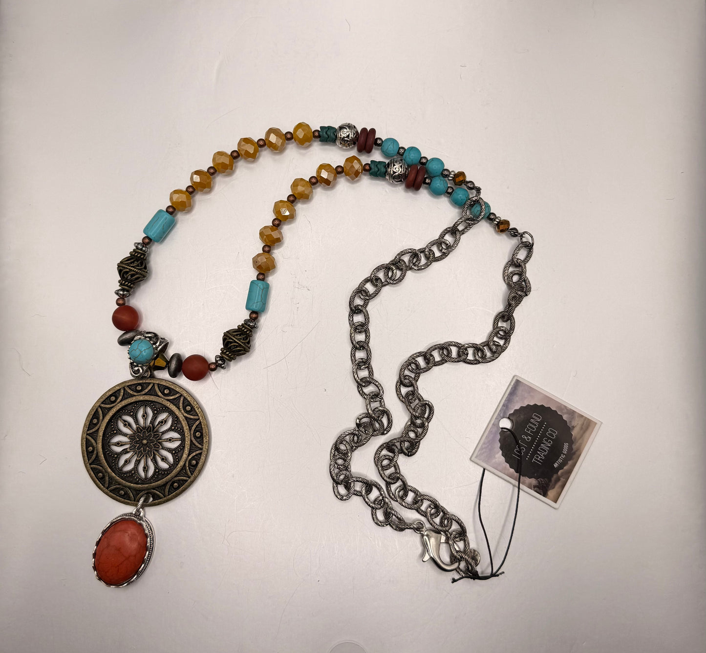 Lost and Found Turquoise Pendant Necklace