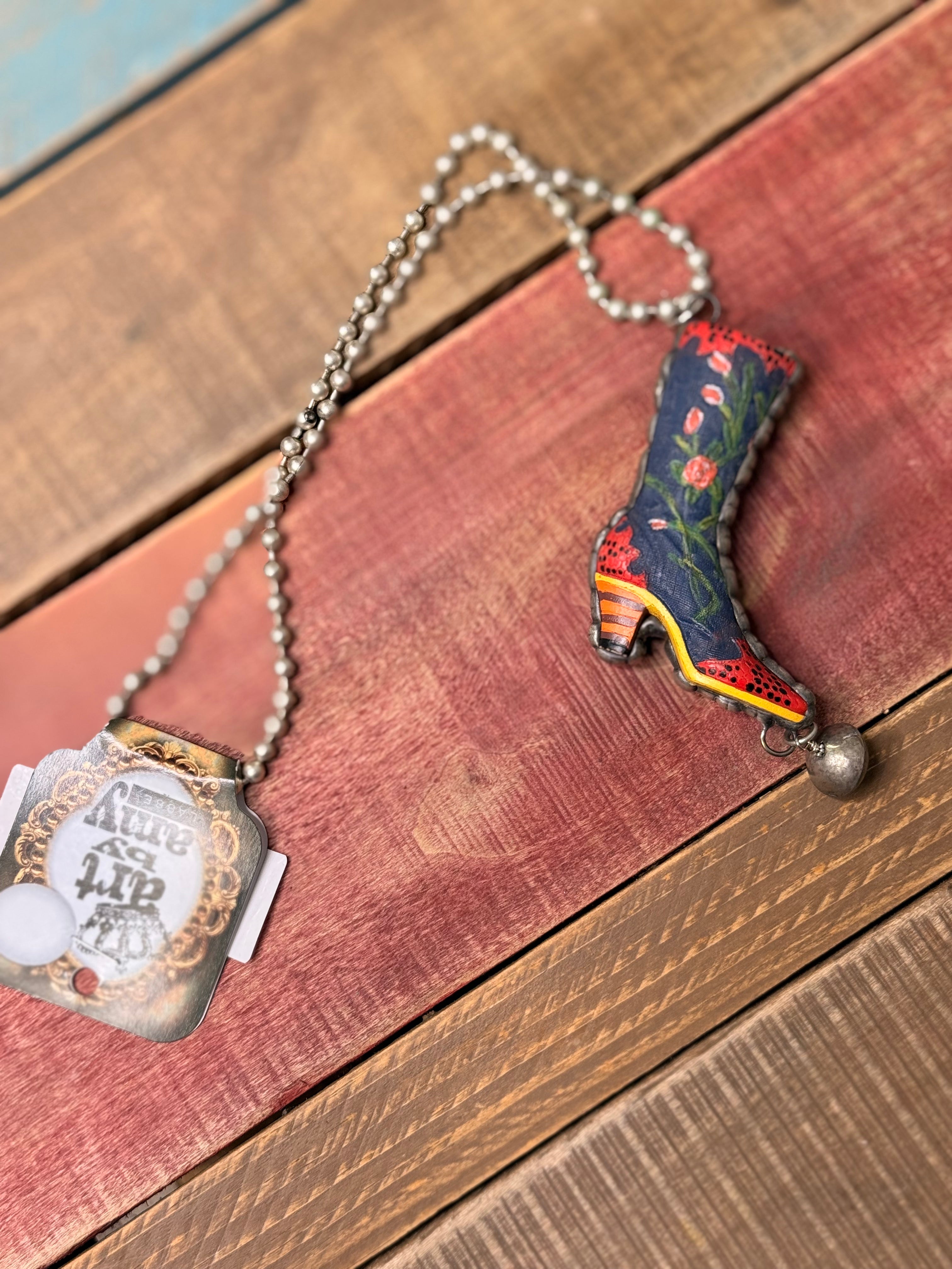 Art By Amy Small Boot Necklace