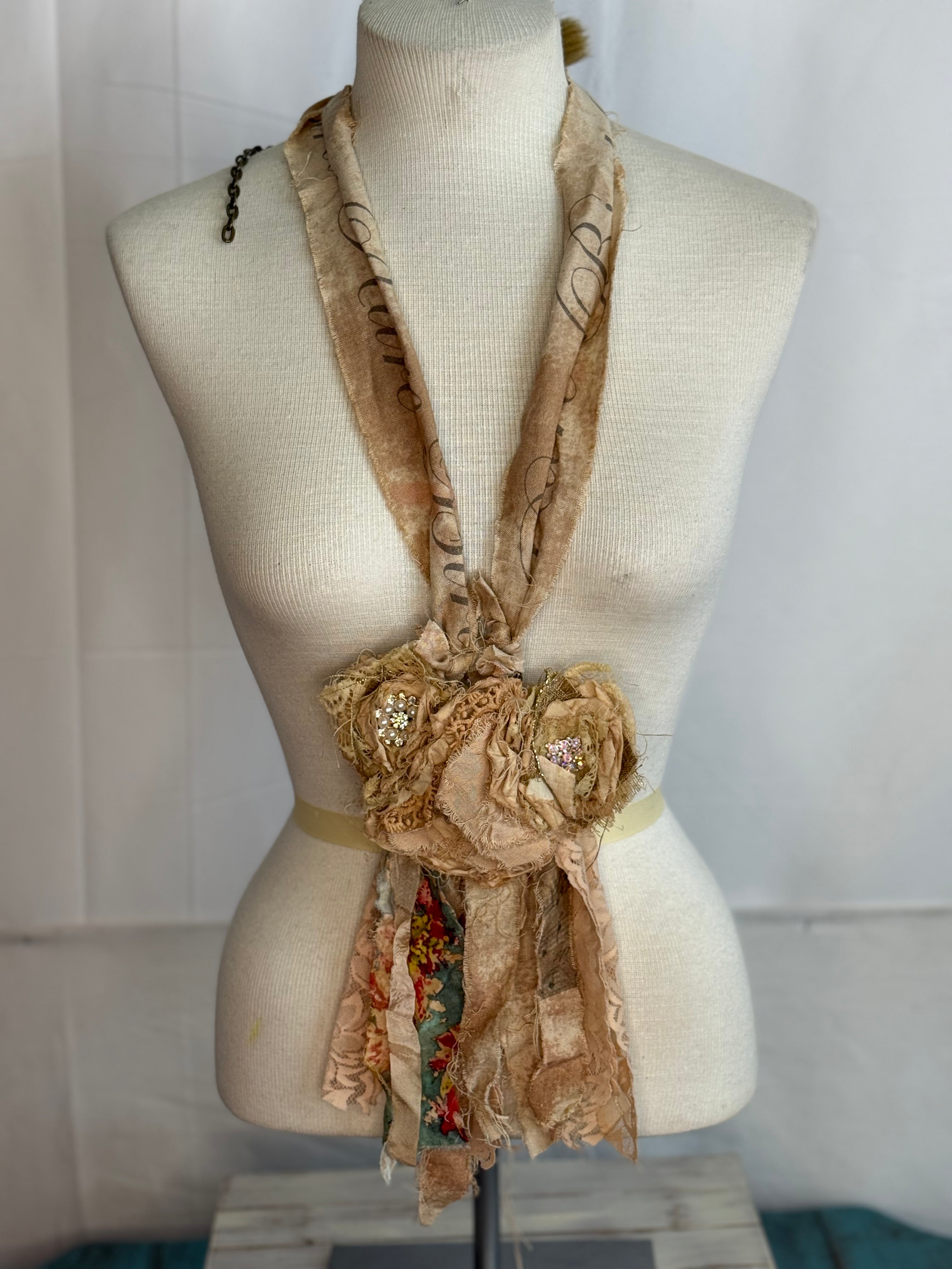 A Rare Bird Flower Paint Brush Necklace