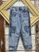 OLI and Hali Washed Denim With Flocking Pants