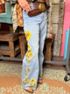 Oli and Hali Sunflower Embrodered Jeans