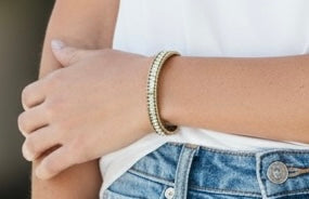 Slim Crystal Stretch Bracelet