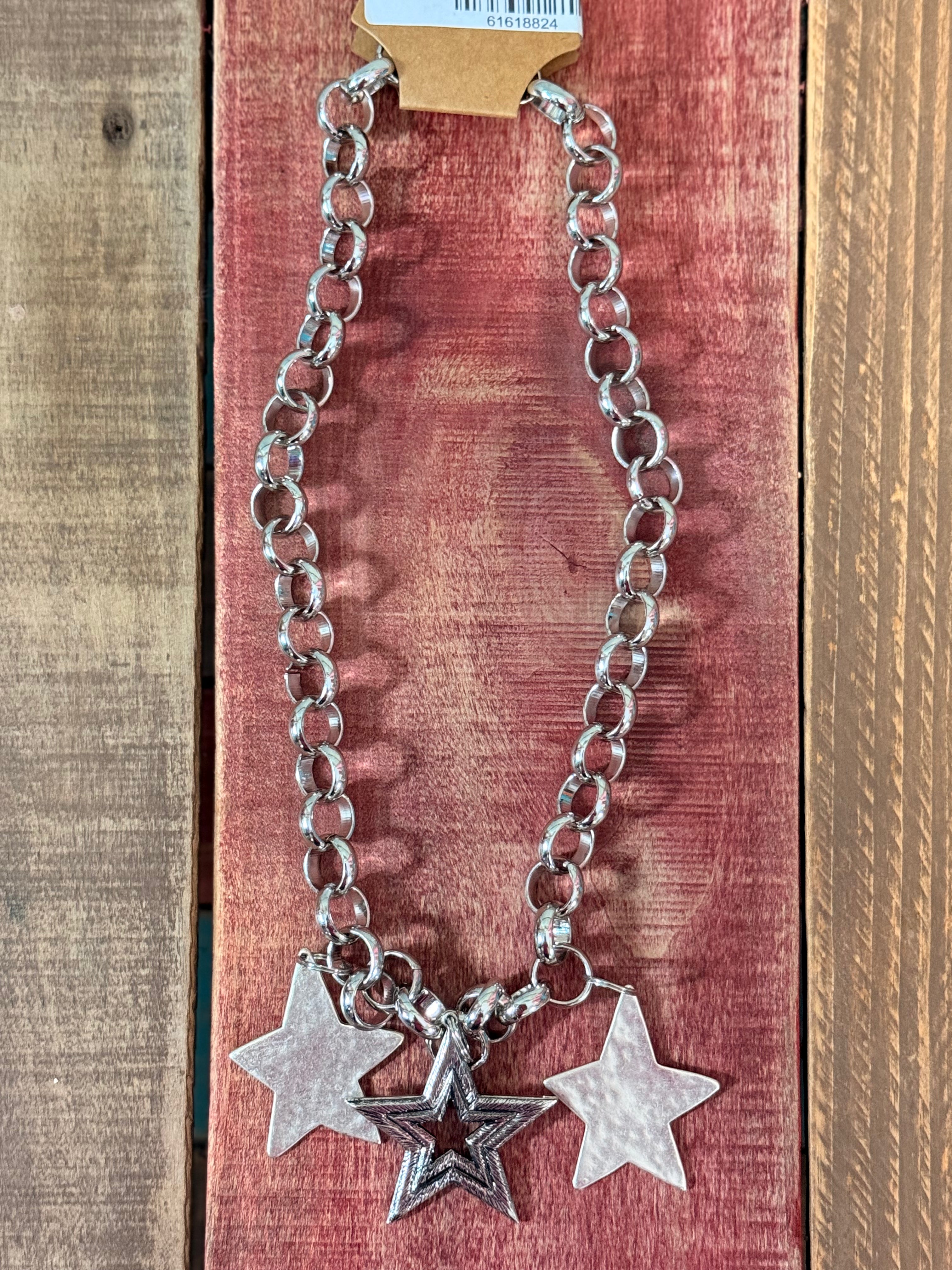 Silver Star Charm Necklace