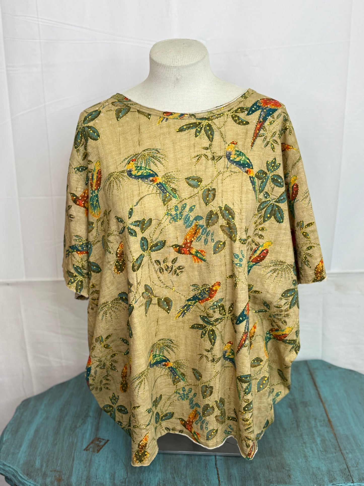 Paper Lace A-Line Bird Print Top