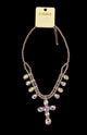 Silver & Crystal Cross Necklace