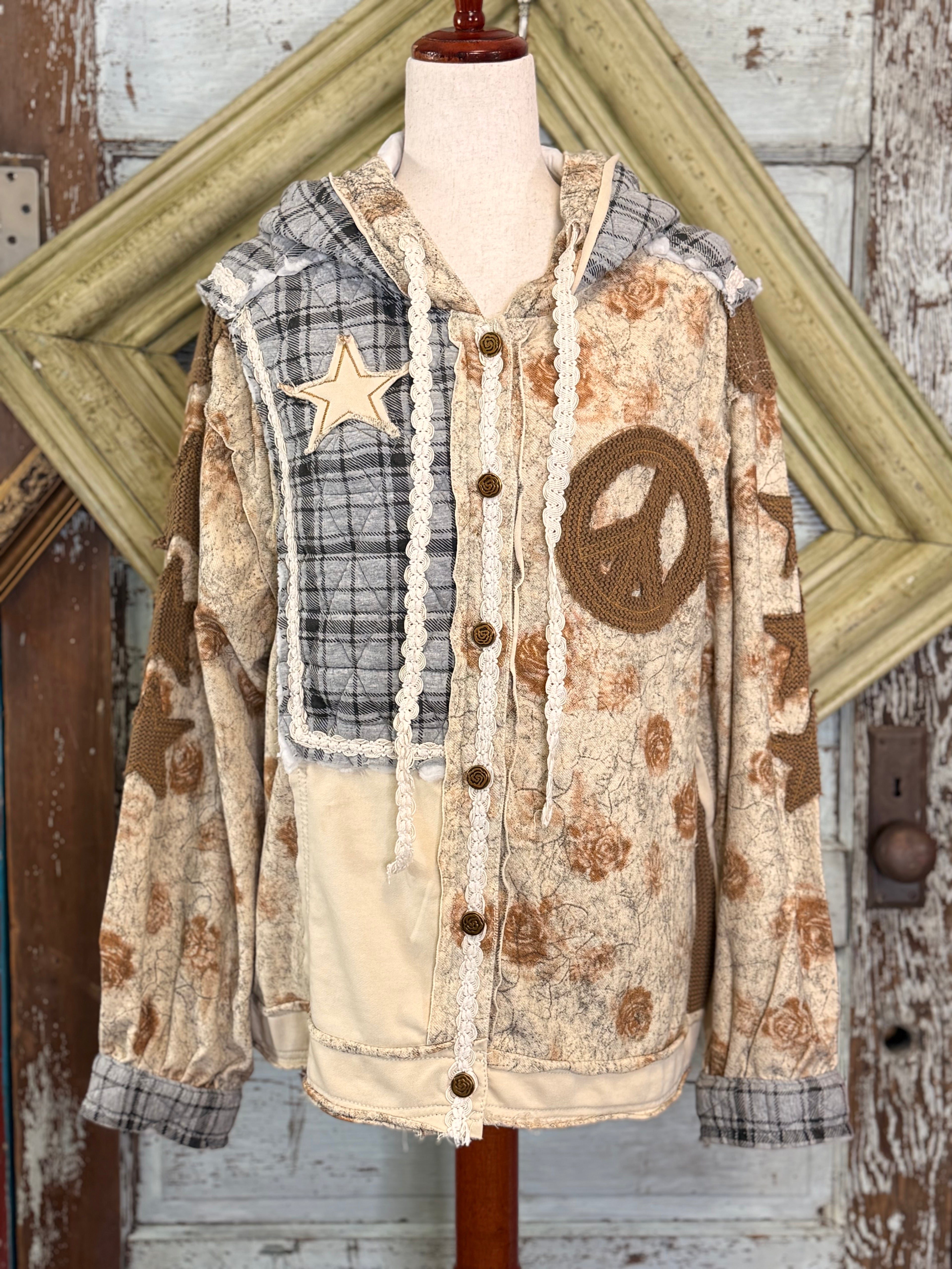 POL Balloon Sleeve Hooded Jacket