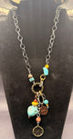 Lost and Found Turquoise Charm Necklace
