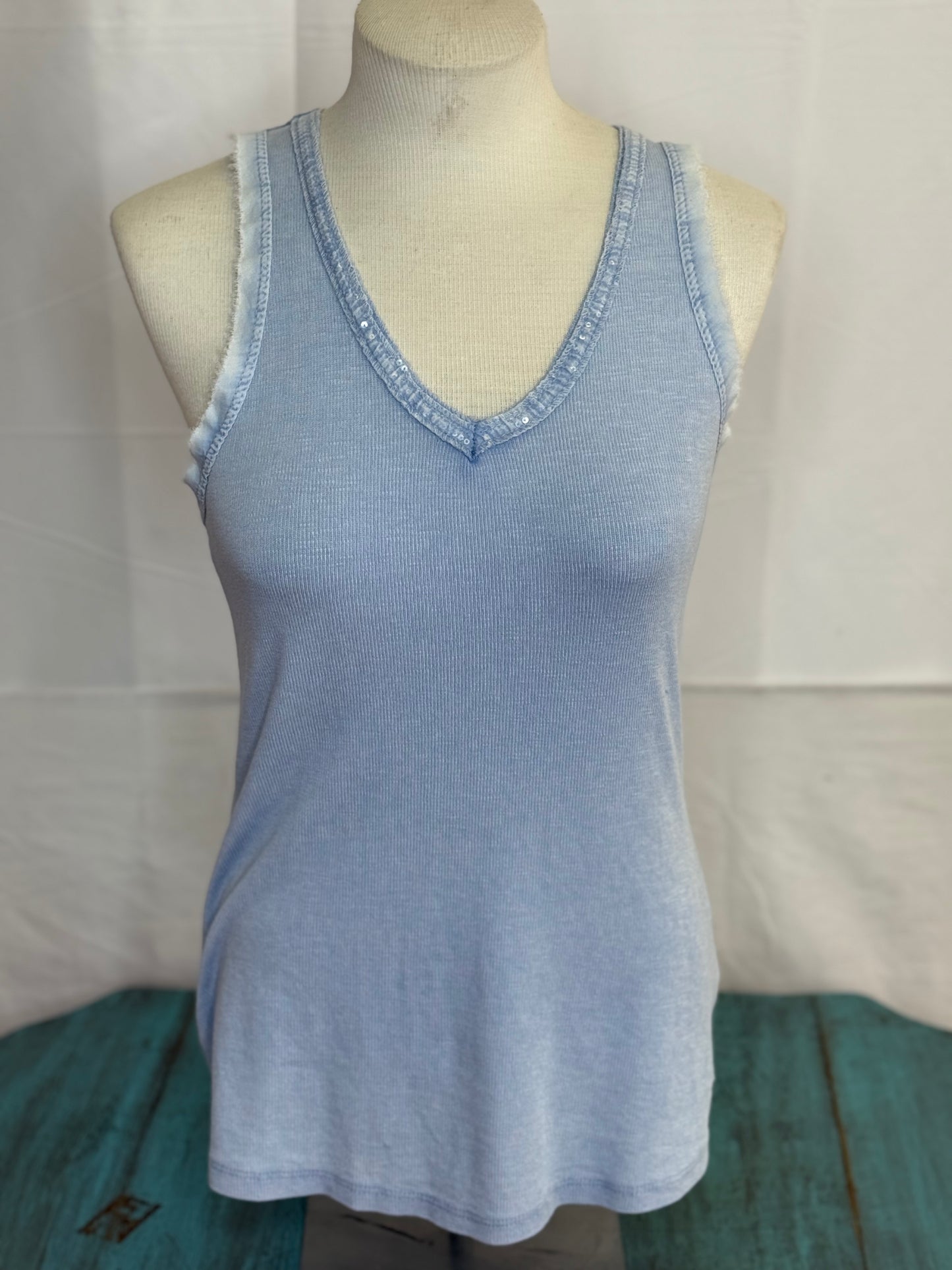Made In Italy Sequin Tank