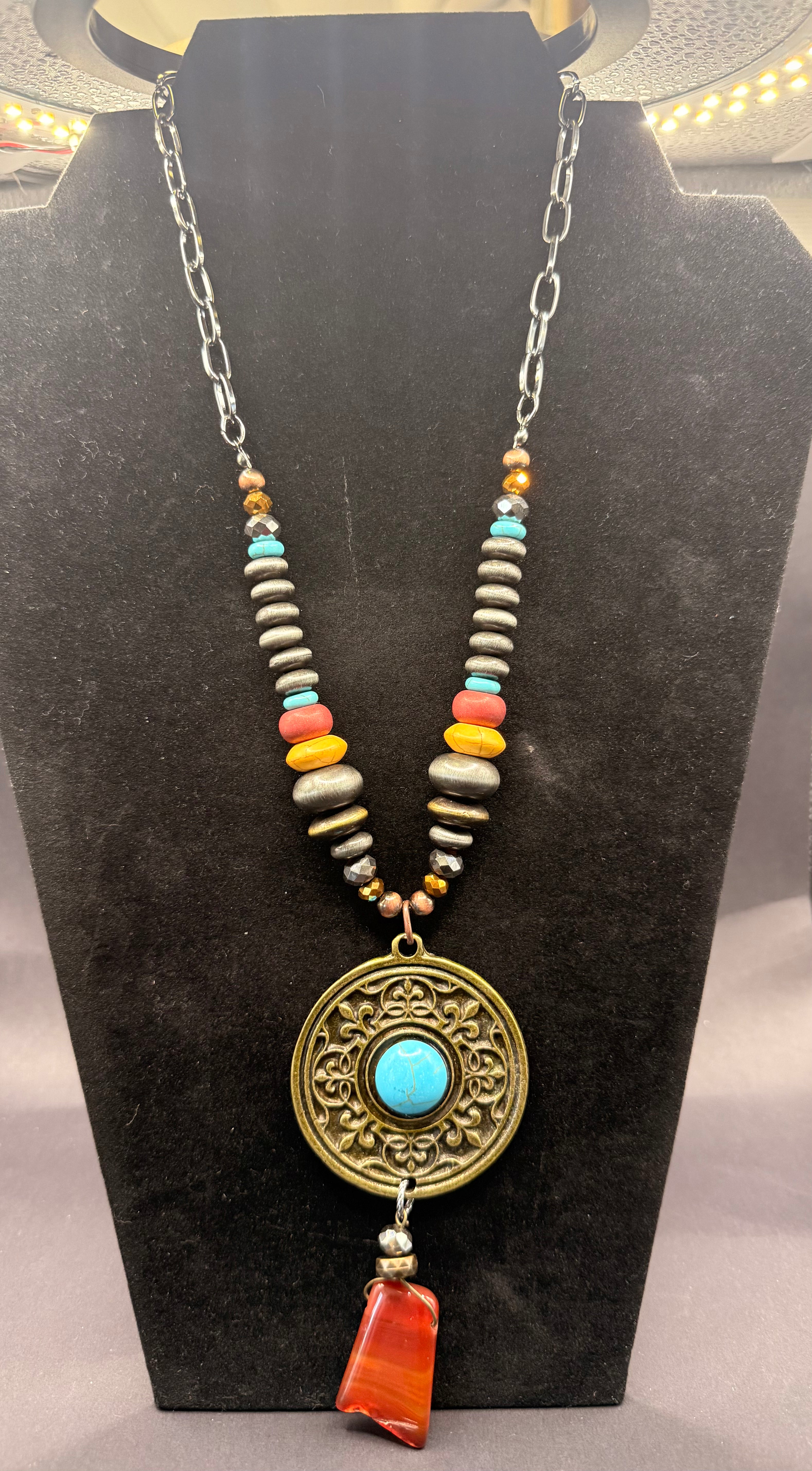 Lost and Found Boho Western Stone Necklace