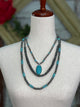 Emma Silver and turq  Multi Strand Necklace