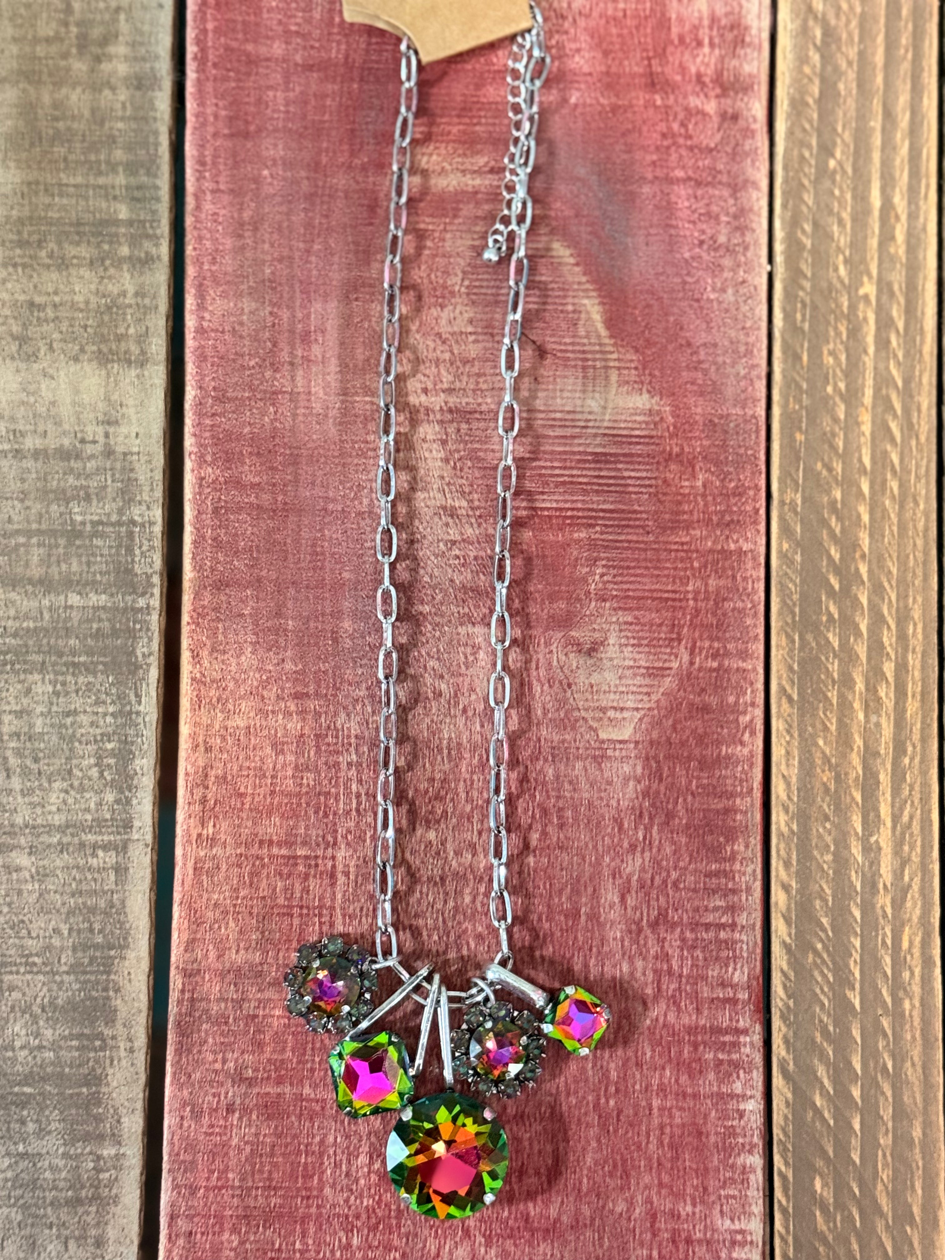 multicolor charm necklace