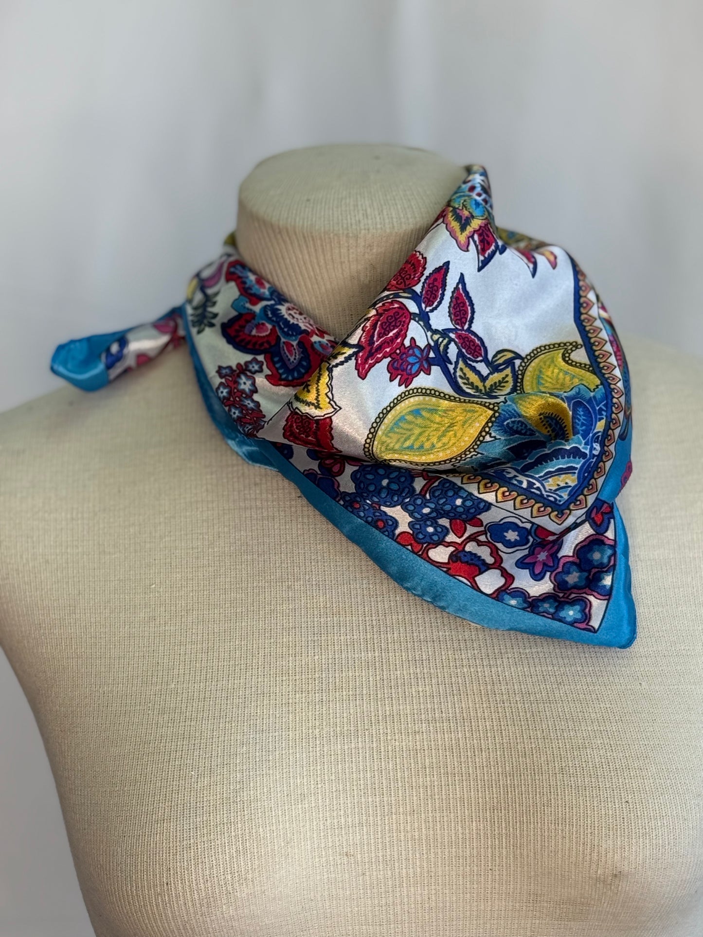 Blue Floral Wild Rag