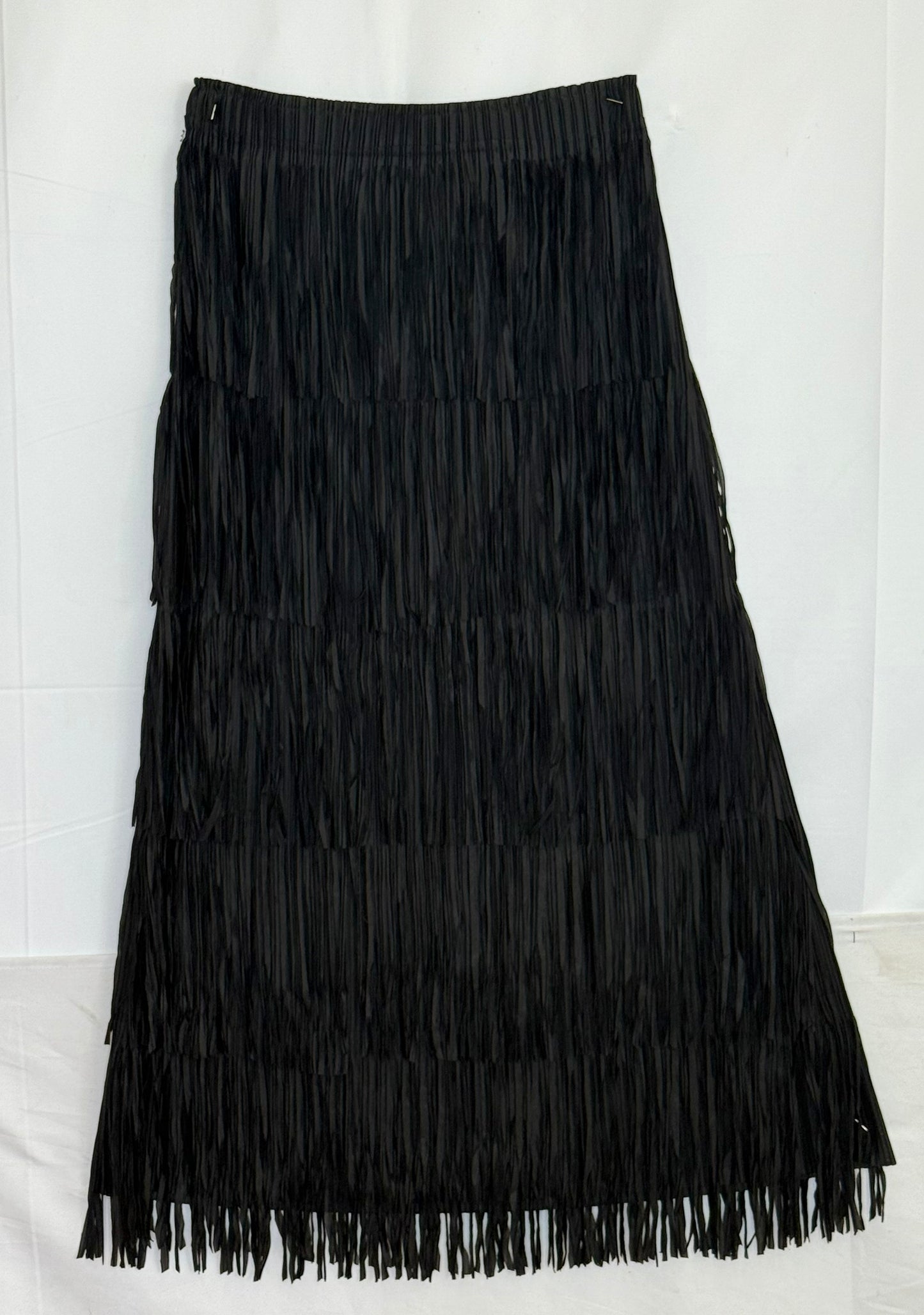 Origami Layered Fringe Tiered Skirt