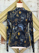 Charlie B Varigate Rib Mock Neck Top