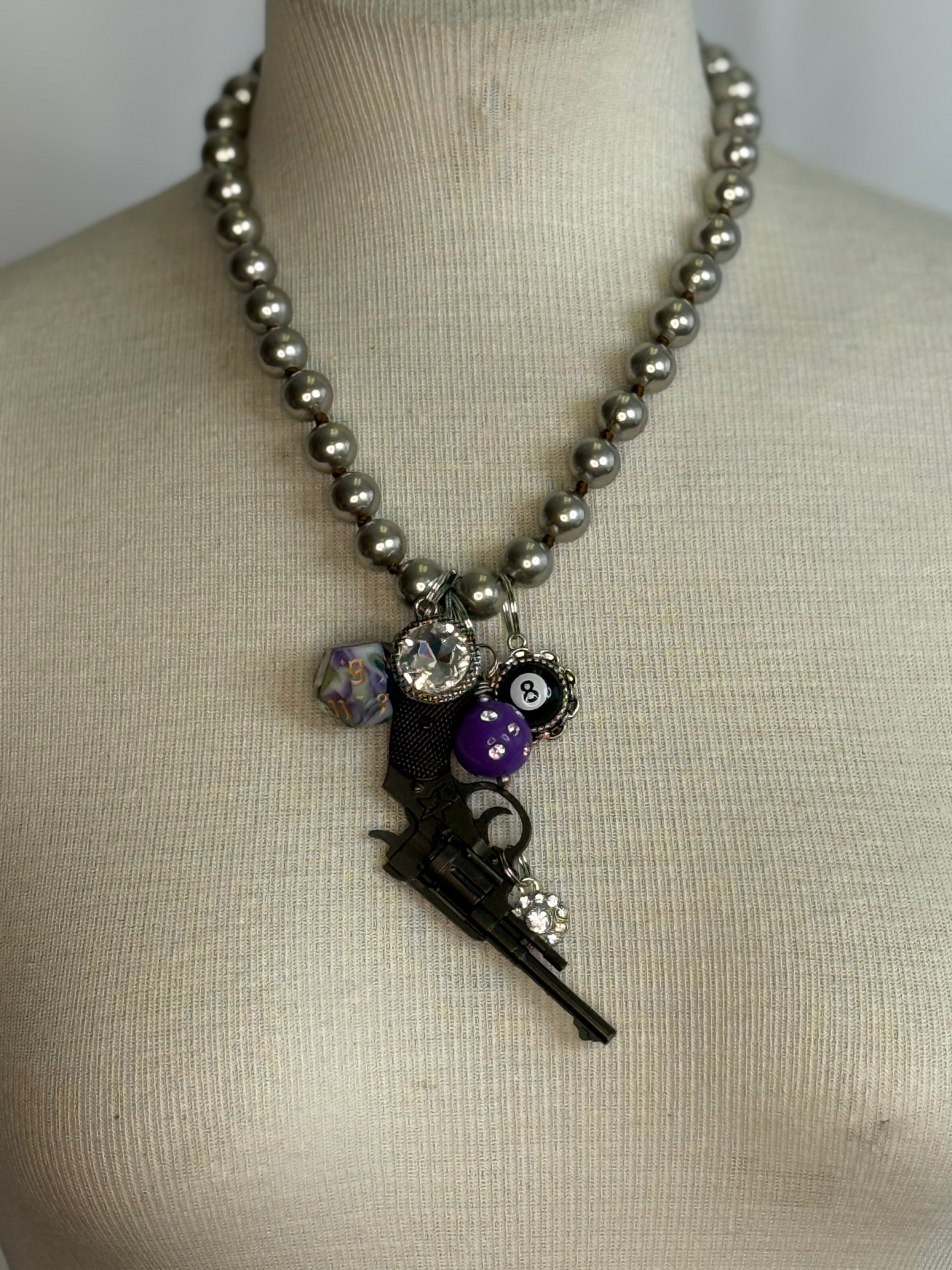Mini Gun Charm Necklace