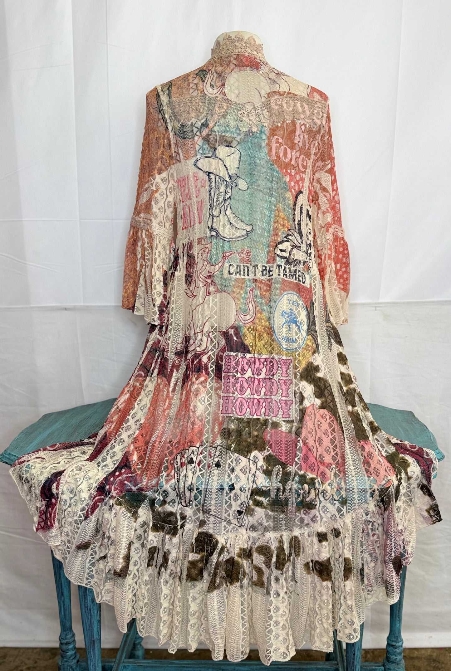 Origami All Lace High Low Cardigan