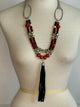 A Rare Bird Red Black and pearl Necklace