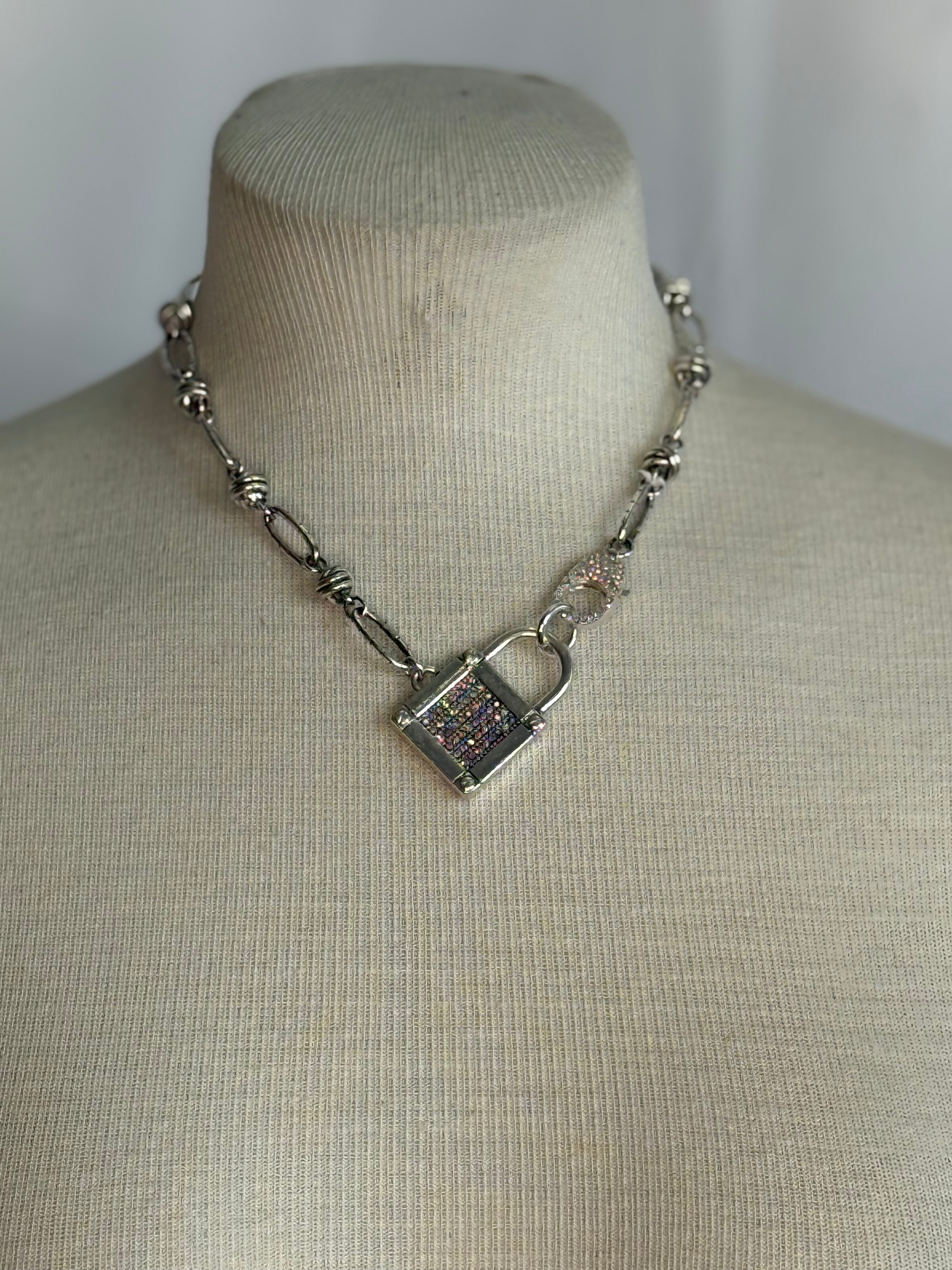 Bling Lock Chain Necklace