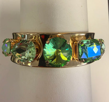 Australian Crystal Slim Cuff Bracelet Set