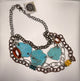 Lost and Found Turquoise Slap Multi Necklace