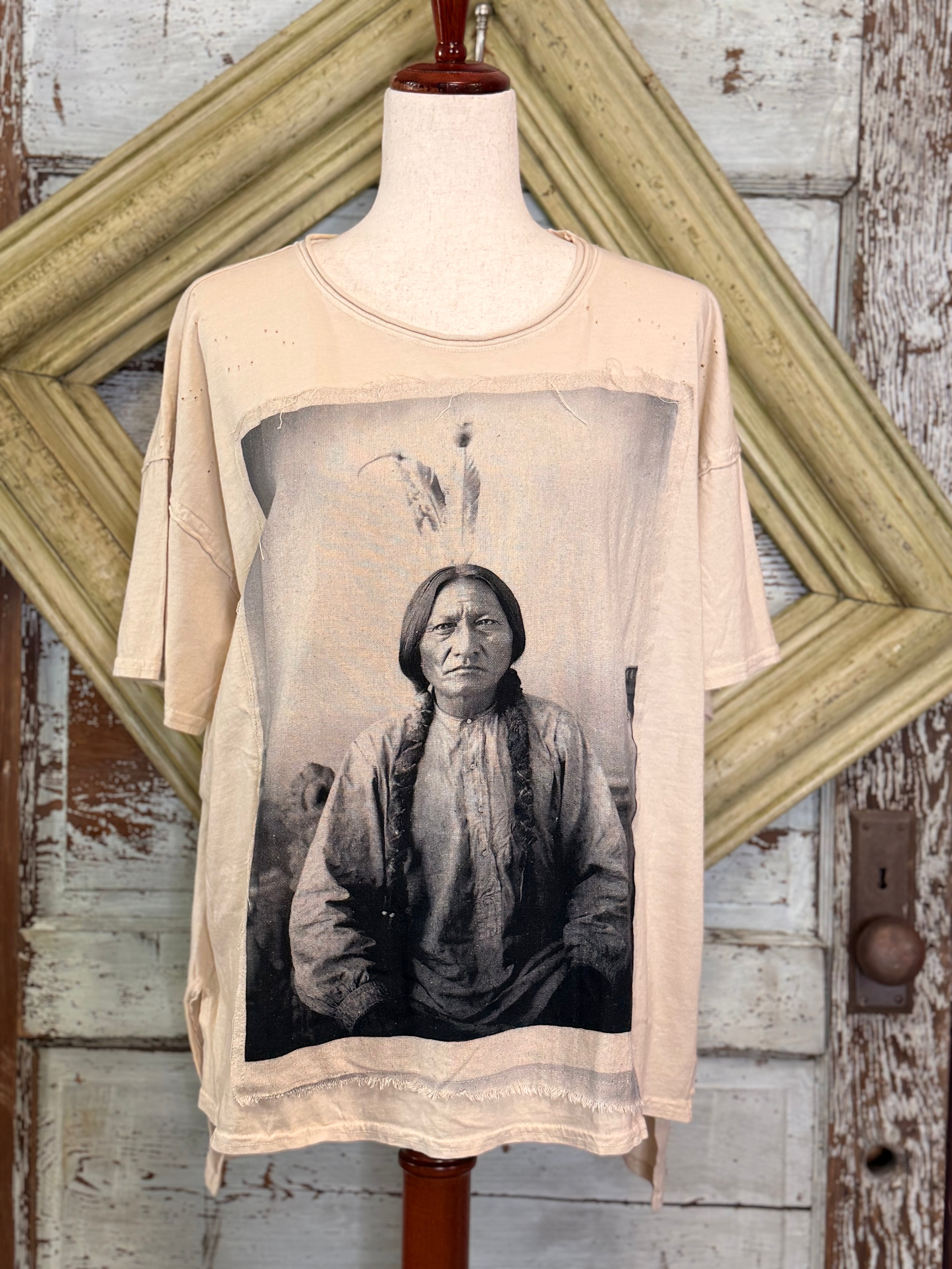 I Love Linen White Indian Tee