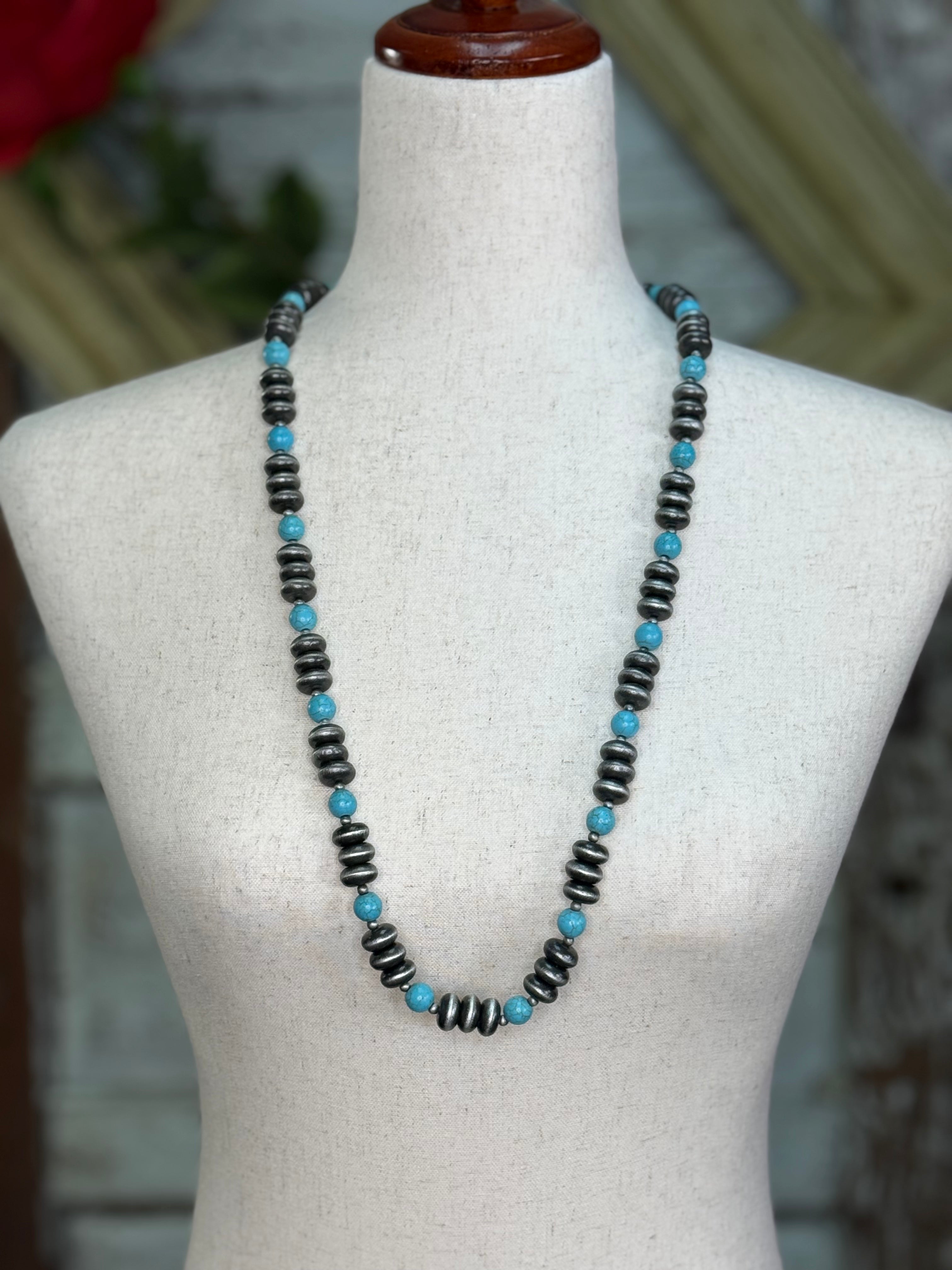 emma turq and silver necklace