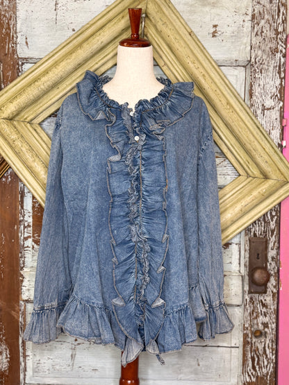 A Rare Bird Ruffle Shirt