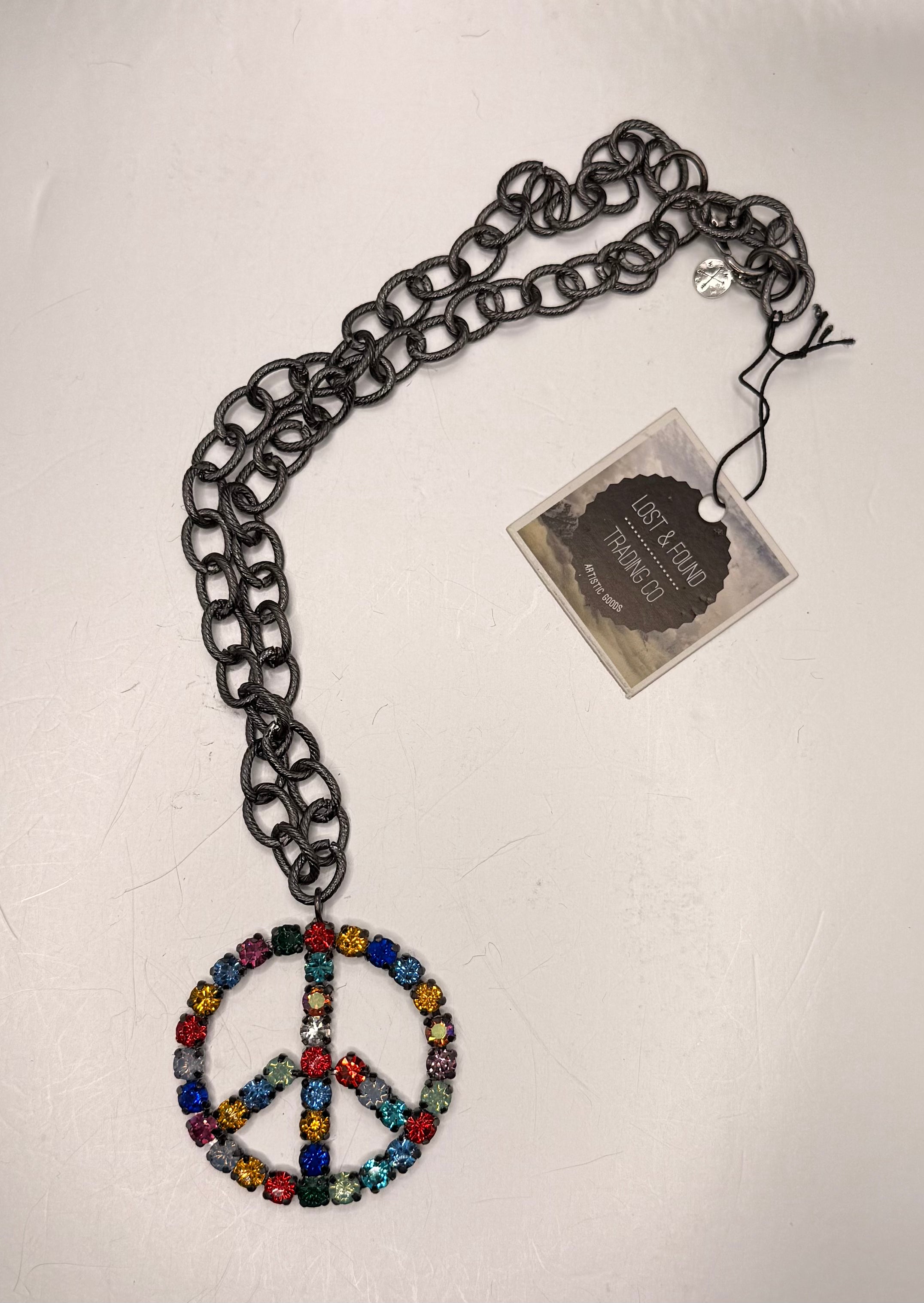 Lost and Found Multicolor Peace Necklace