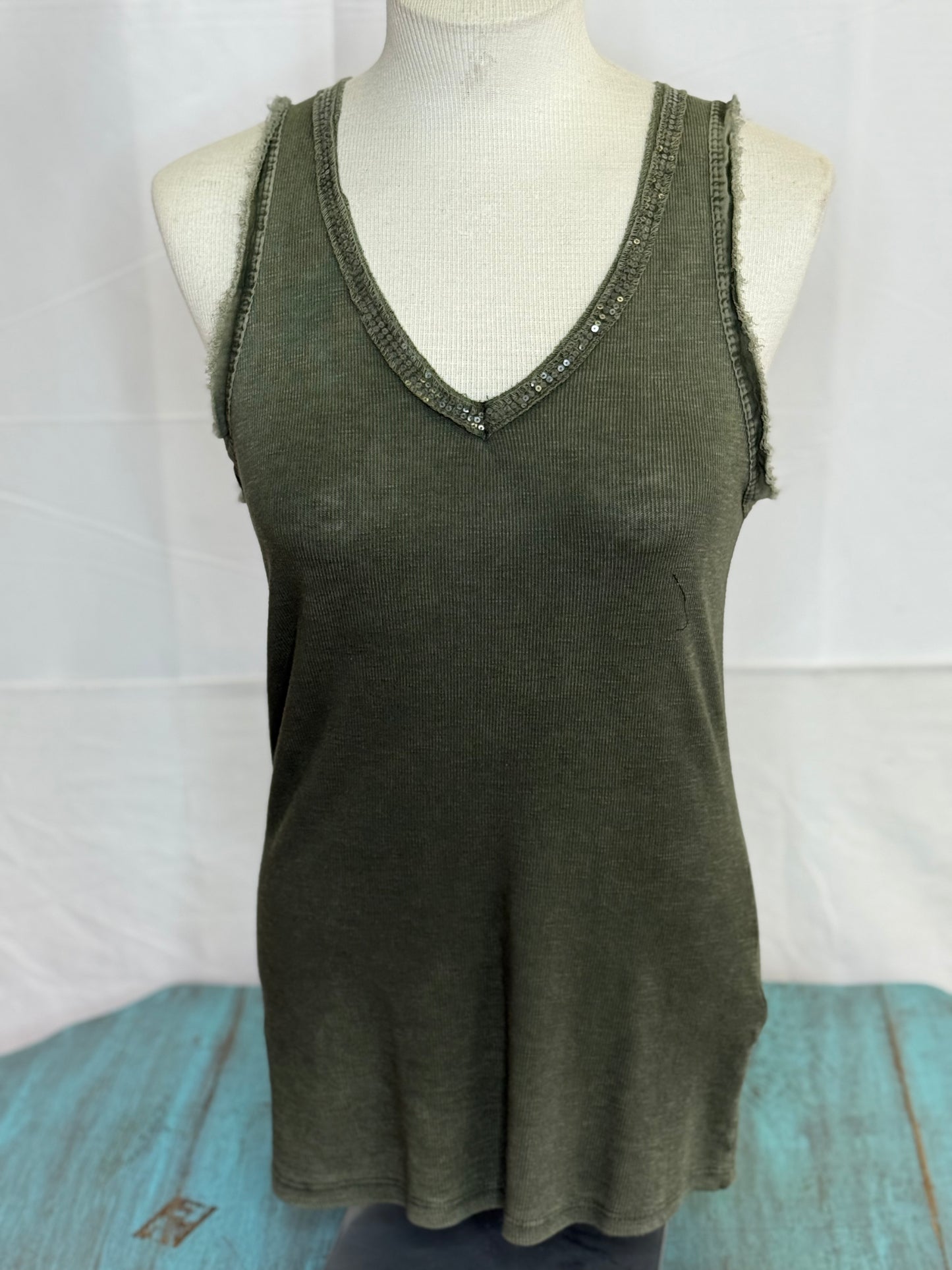 Made In Italy Sequin Tank