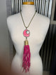 Art by Amy Pink Fringe necklace